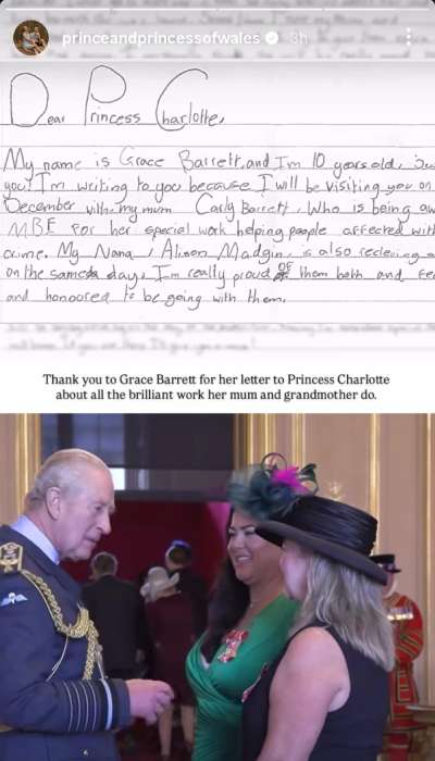 Prince William, Princess Kate deliver important letter to Princess Charlotte