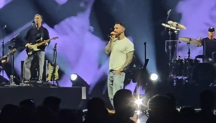 Maroon 5 performs at the event held to mark the first anniversary of real estate firm BT Properties, held in Dubai, UAE. — BT Properties