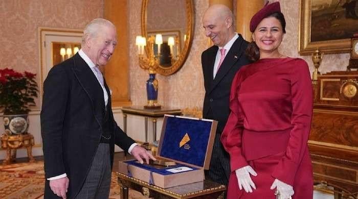 King Charles receives a GEM of a gift from Egypt's new ambassador