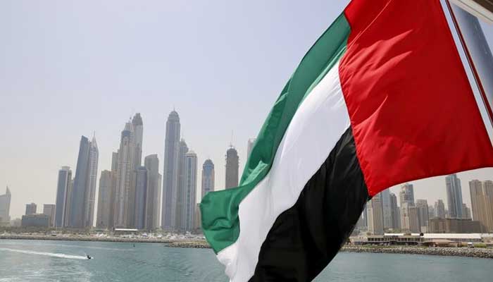 UAE flag flies over a boat at Dubai Marina, Dubai, United Arab Emirates. — Reuters/File