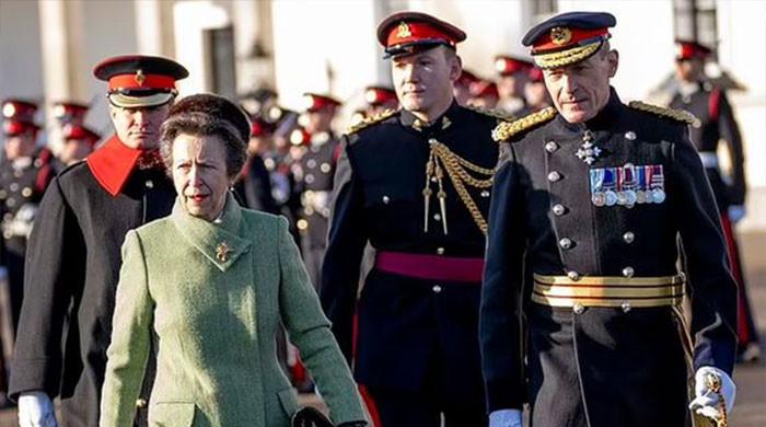 Princess Anne marches into Sandhurst as 90s love story steals the parade