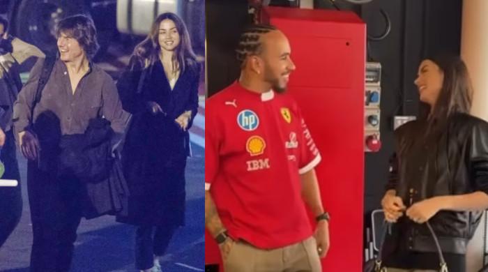 Ana de Armas ditches Tom Cruise as she shares flirty banter with Lewis Hamilton