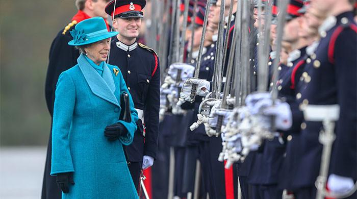 Princess Anne gets 'all wet babycat' to represent King Charles in public