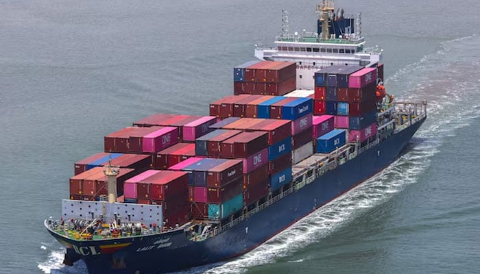 This representational image shows a container ship near the Hai Phong International Container Terminal in Hai Phong, Vietnam, April 16, 2025. — Reuters