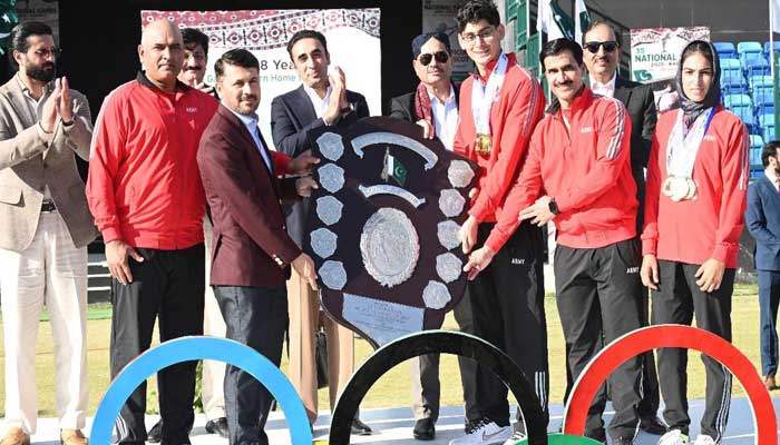 PPP Chairman Bilawal Bhutto Zardari and Chief of Defence Forces and Chief of Army Staff Field Marshal Asim Munir attend closing ceremony of National Games in Karachi on December 13, 2025. — X/@BBhuttoZardari