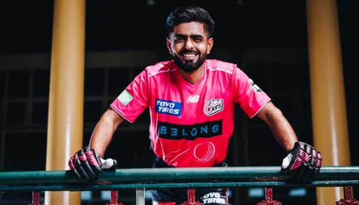 Former Pakistan batter Babar Azam poses in the picture ahead of the Big Bash League ((BBL) 15 draft on June 13, 2025. - Instagram/@sixersbbl