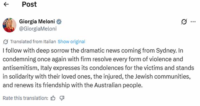 Pakistan, other countries condemn shooting at Australias Bondi Beach