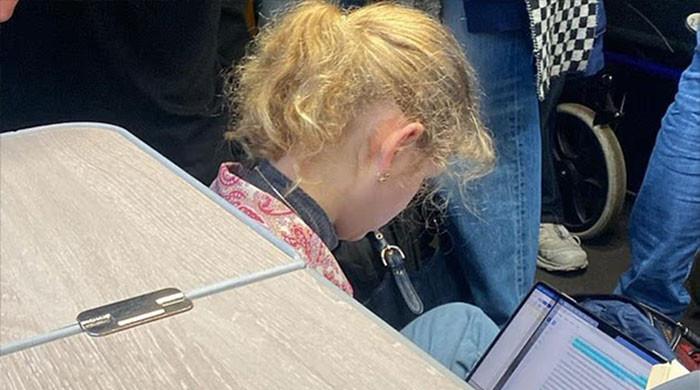 Lady Louise Windsor takes the floor on packed London Bristol train