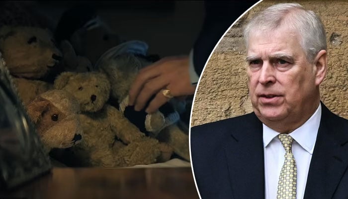 What happens to Andrew’s teddy bear collection after Royal Lodge exit