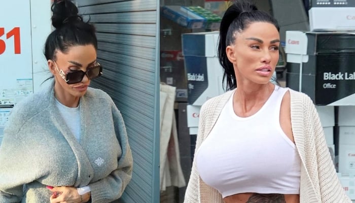 Katie Price looks fragile as she leans on friends during night out in revealing outfit