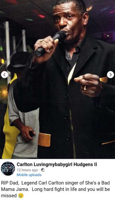 Carl Carlton, funk icon behind Bad Mama Jama and Everlasting Love, dies