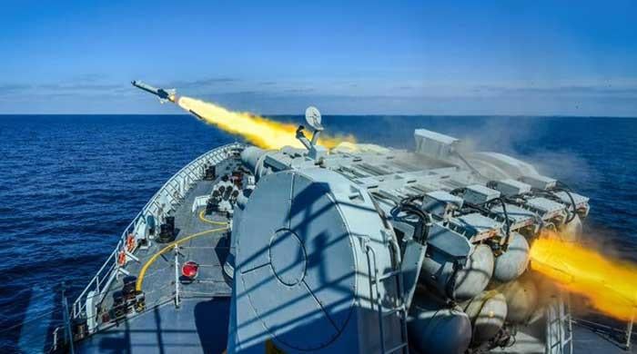 Pakistan Navy successfully conducts live firing of surface-to-air missile in Arabian Sea