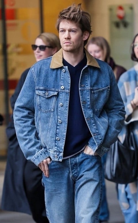 Joe Alwyn rocks denim coded look during ‘Hamnet promotions