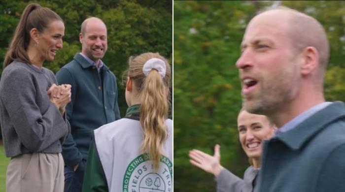 Prince William gets competitive as he coaches kids' football team 