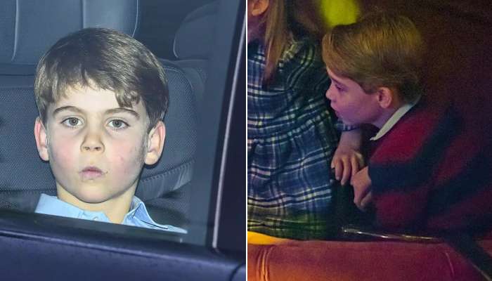 Left: 7-year-old Louis in 2025. Right: 7-year-old George in 2020