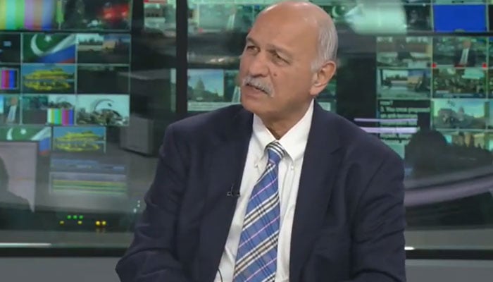 Former federal minister Mushahid Hussain Sayed speaks during an interview with Russian state broadcaster RT. —X/@RT_com/screengrab