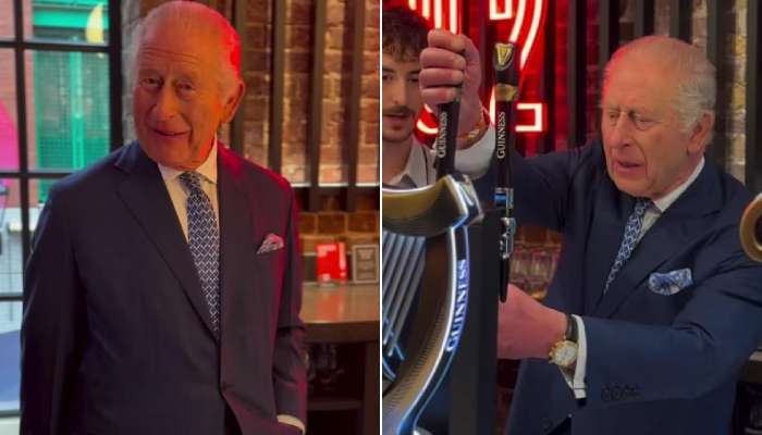 The monarch, 77, opened a new Guiness brewery and wowed everyone with his pouring skills