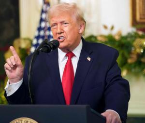 In White House speech, Trump highlights victories amid sinking approval ratings