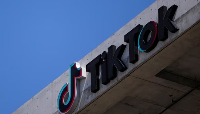 TikTok logo seen on the building of one of the companys offices in this undated photo. — AFP