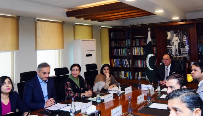 Finance Minister Muhammad Aurangzeb chairs a meeting at Finance Division, Islamabad, December 19, 2025. — X@Financegovpk