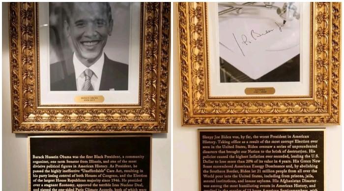 Trump's 'Presidential Walk of Fame' at White House features mocking, controversial plaques targeting former presidents