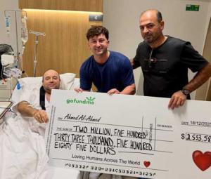 Australia's 'Bondi hero' handed $1.65m collected from fundraising