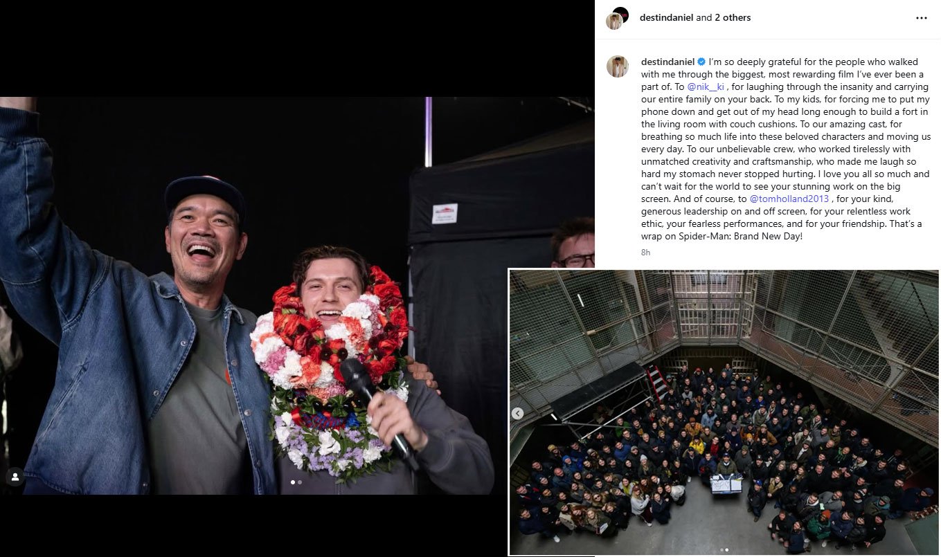 Tom Holland receives new title as Brand New Day filming wraps