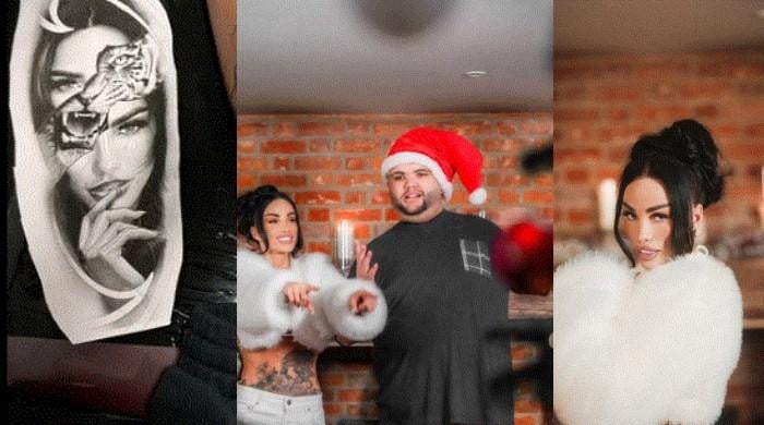 Katie Price gets her own face tattooed on her leg