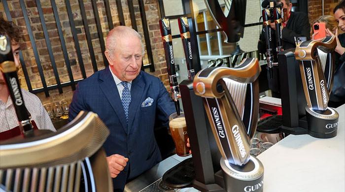 King Charles says ‘if you say so,' rocking foam moustache at Guinness opening