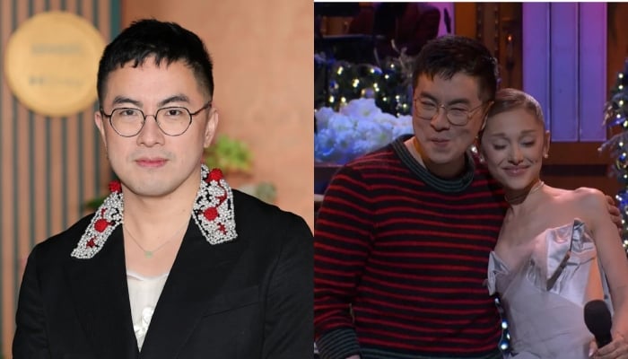 Bowen Yang bids farewell to SNL during Ariana Grande’s Christmas episode