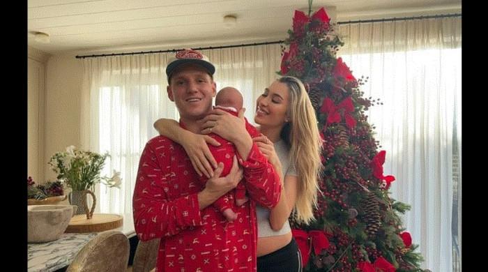 Sophie Habboo, Jamie Laing melt hearts with baby Ziggy Christmas snaps