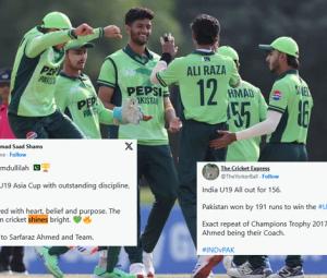 'Domination, demolition': Fans go berserk after Pakistan thrash India in U19 Asia Cup final