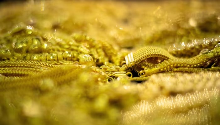 Gold bracelets are displayed inside a gold shop in Bangkoks Chinatown, Thailand, October 9, 2025. — Reuters