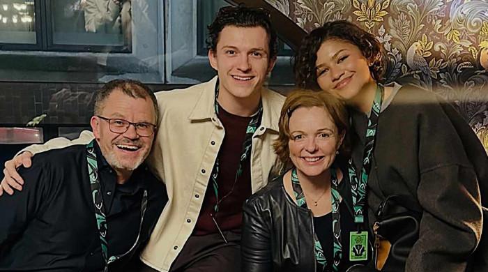 Zendaya steps out with fiancé Tom Holland and in-laws London