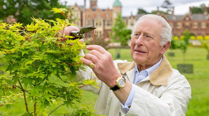 King Charles gets his hands dirty in the name of nature
