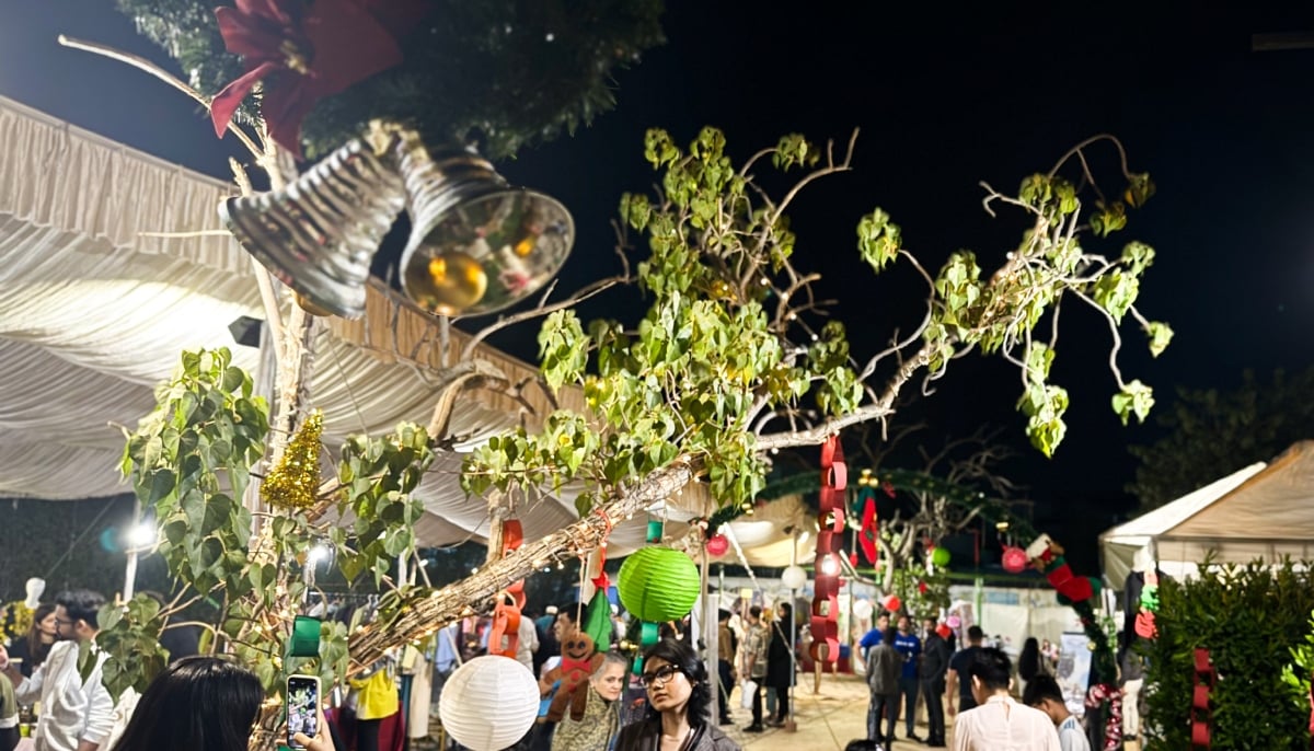 A view of the entrance of the Christmas Market at the Alliance Française de Karachi. — Photo by author