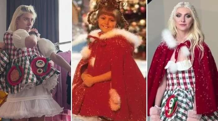 Taylor Momsen slips back into her Cindy Lou Who costume from 'The Grinch'