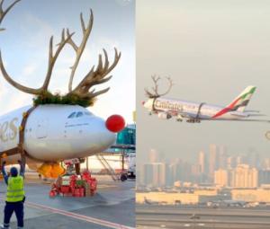 WATCH: Dubai's Emirates turns A380 into festive 'Sleigh380' for Christmas