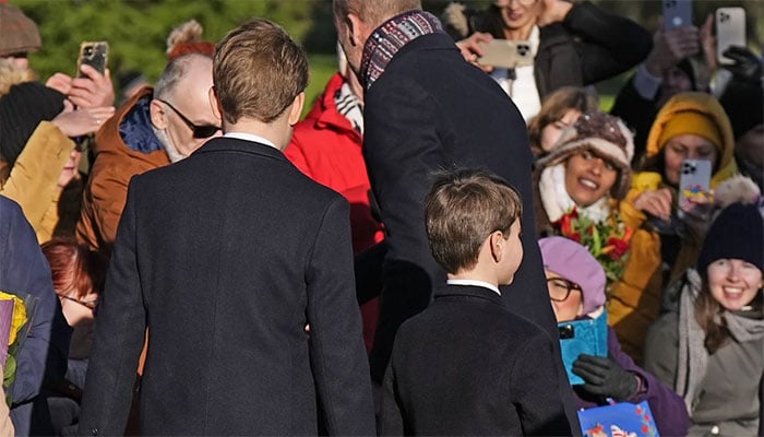 Prince Louis proves Christmas treats wait for no one at Sandringham