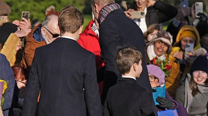 Prince Louis proves Christmas treats wait for no one at Sandringham