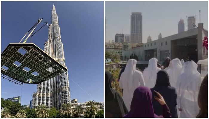 Burj Khalifa and Dubai Mall prepare for coordinated fireworks and light displays ahead of New Years Eve. — Screengrab via X/@mohamed_alabbar