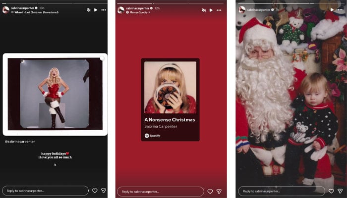 Sabrina Carpenter treats fans to unseen childhood photo during holidays