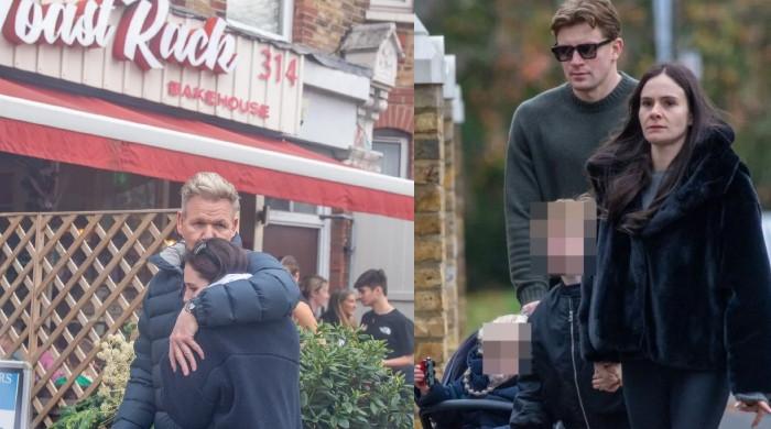 Holly Ramsay, Adam Peaty join festive family walk amid wedding controversy