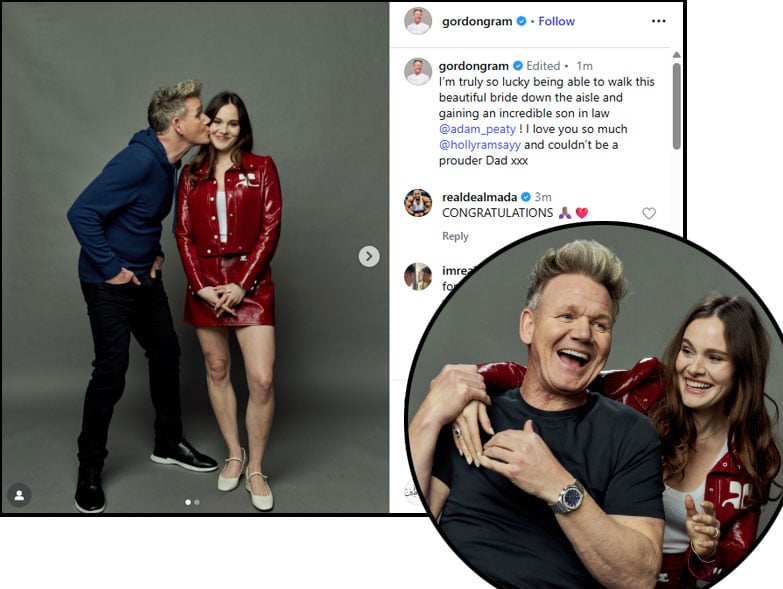Gordon Ramsey gives sweet shoutout to daughter before wedding
