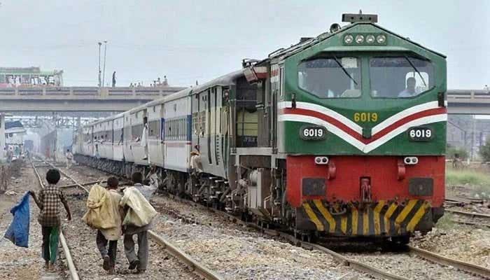 A passenger train of the Pakistan Railways pictured on tracks. — PR website/File