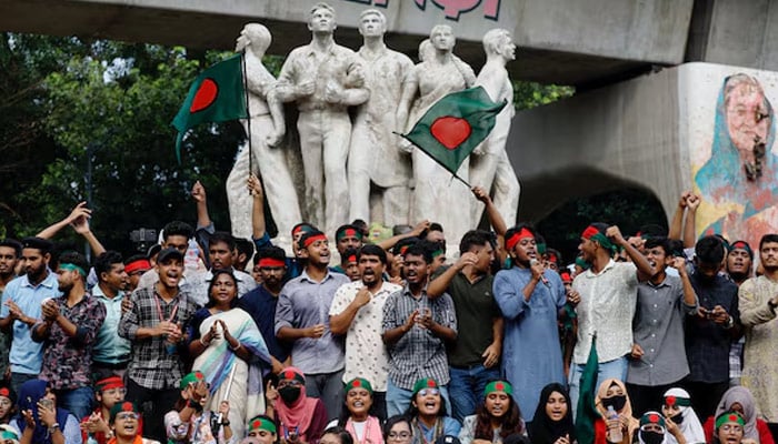 Activists of the Anti-Discriminatory Student Movement gather at the University of Dhakas Teacher Student Centre (TSC), demanding the capital punishment for Bangladeshi former Prime Minister Sheikh Hasina for the deaths of students during anti-quota protests, in Dhaka, Bangladesh, August 13, 2024. — Reuters