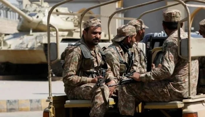 Pakistan Army personnel can be seen patrolling in this undated image. — Reuters/File