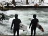 Row deepens over vanished river wave in Munich
