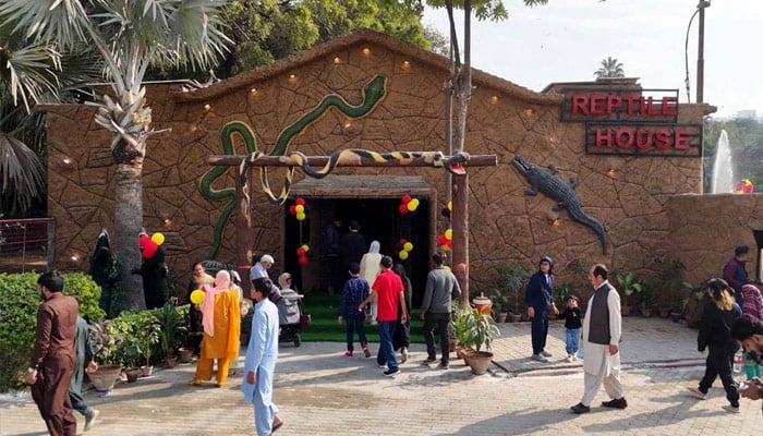 View of newly transformed Karachi Zoo with New Lion Cage, Reptile House and Paving Blocks, in Karachi on Sunday, December 28, 2025. — INP