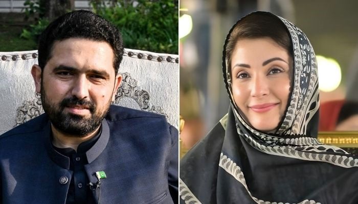 This collage of picture shows Khyber Pakhtunkhwa Chief Minister Sohail Afridi (left) and his Punjab counterpart Maryam Nawaz. —AFP/Facebook/ Maryam Nawaz Sharif/File